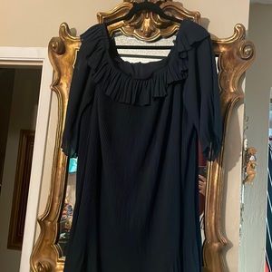 Yes baker off the shoulder Navy dress